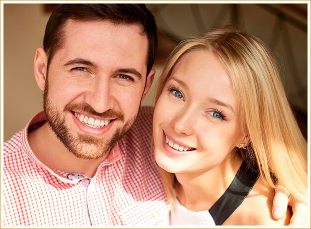 Red headed woman smiling