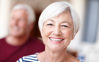 Elderly woman smiling