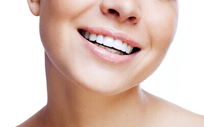 Closeup of woman's smile